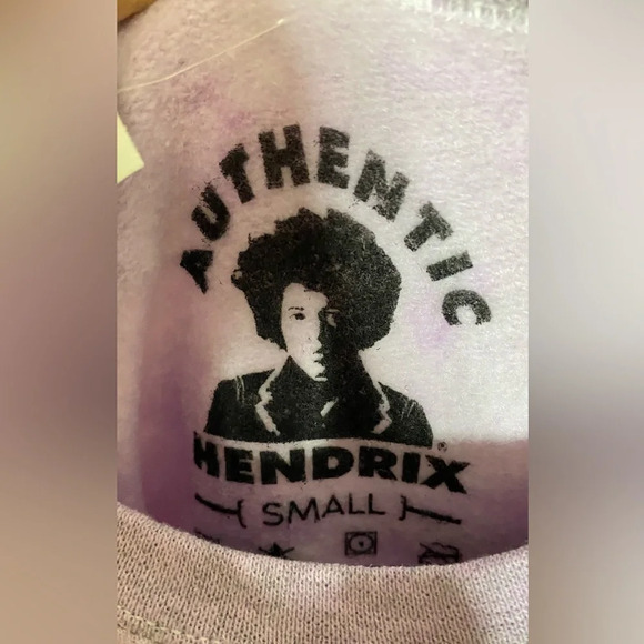 NWT Jimi Hendrix Tie Dye Purple Graphic Crewneck Sweatshirt Size Small - Picture 3 of 4